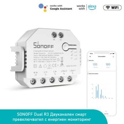 Smartdeal Bg Sonoff Dual R3 Dual Channel Power Metering Switch 0 - SONOFF