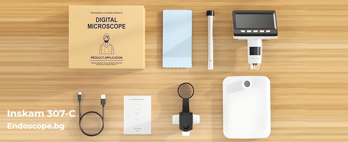 Inskam 307 C Digital Microscope 4 3 Inch Ips Screen 2mp 1000x 22 - Микроскопи