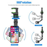 Hsu Car Phone Holder Mirror Mount Flexible Arm 02 - Триподи & Стативи