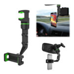 Hsu Car Phone Holder Mirror Mount Flexible Arm 05 - Триподи & Стативи