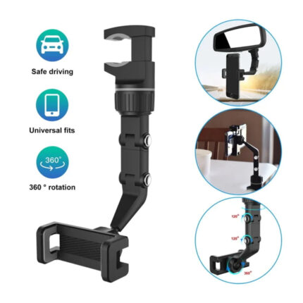 Hsu Car Phone Holder Mirror Mount Flexible Arm 06 - Триподи & Стативи