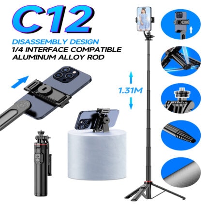 Selfiestick Bg Hsu C12 Selfistick Tripod 003 - Триподи & Стативи