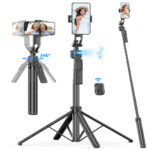 Selfiestick Bg Hsu C17 Selfiestick Qadrapod Ai Face Tracking Gimbal 00 - Триподи & Стативи